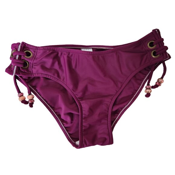 VENUS Plum Bikini Bottoms with Beading - Picture 4 of 5